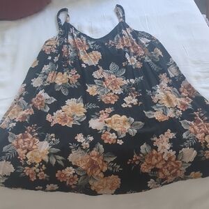 Torrid Black Floral Mini Dress